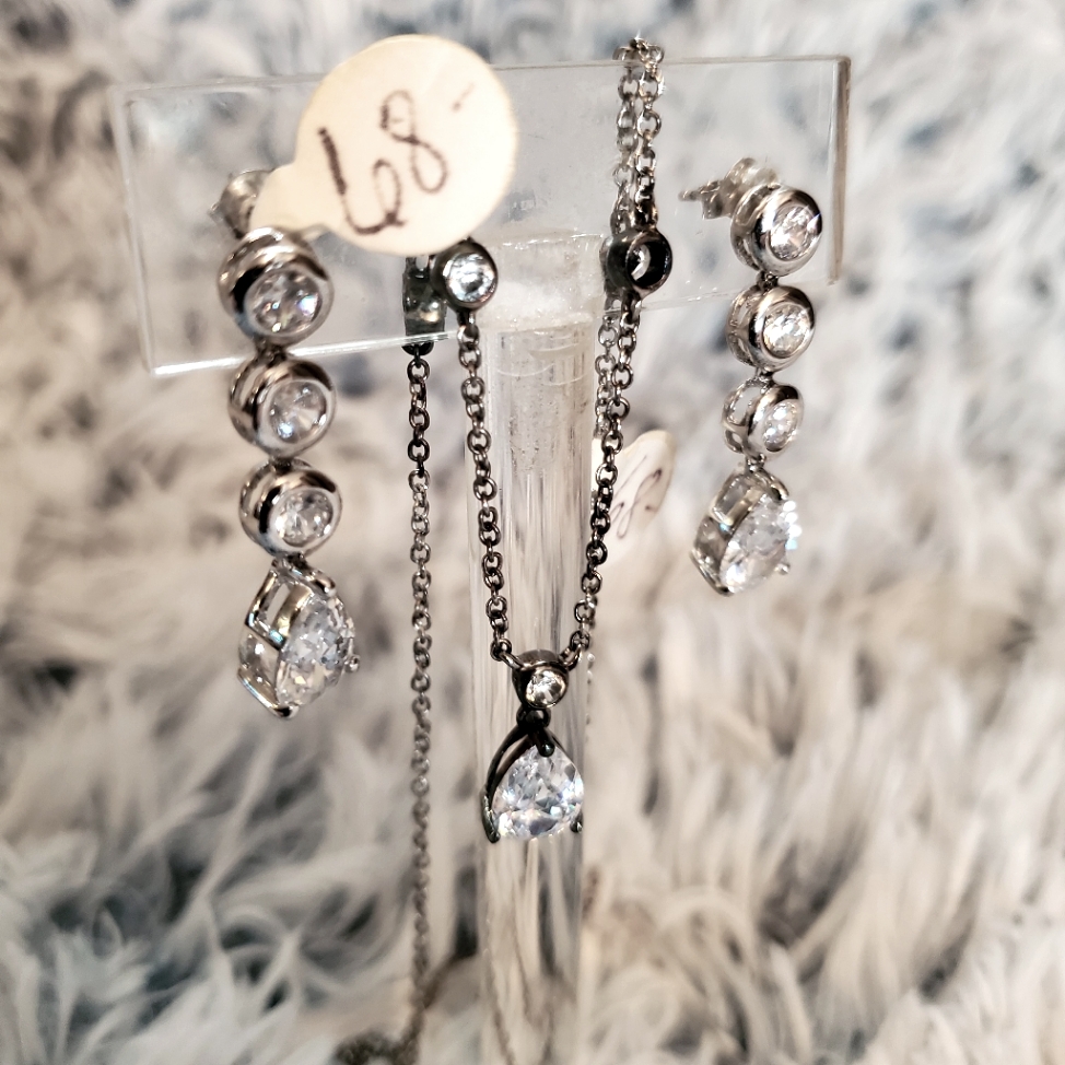925 Silver Earrings/Necklace Nwt